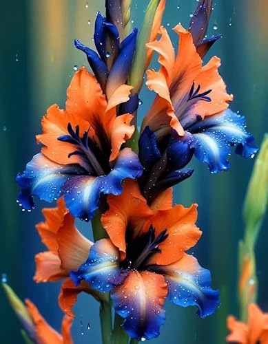 Gladiolos Rizomas. Hojas altas y grandes.ideal para embellecer el paisaje. Tolera el frío. （NVNJHJN）.-3 Rizomas-D