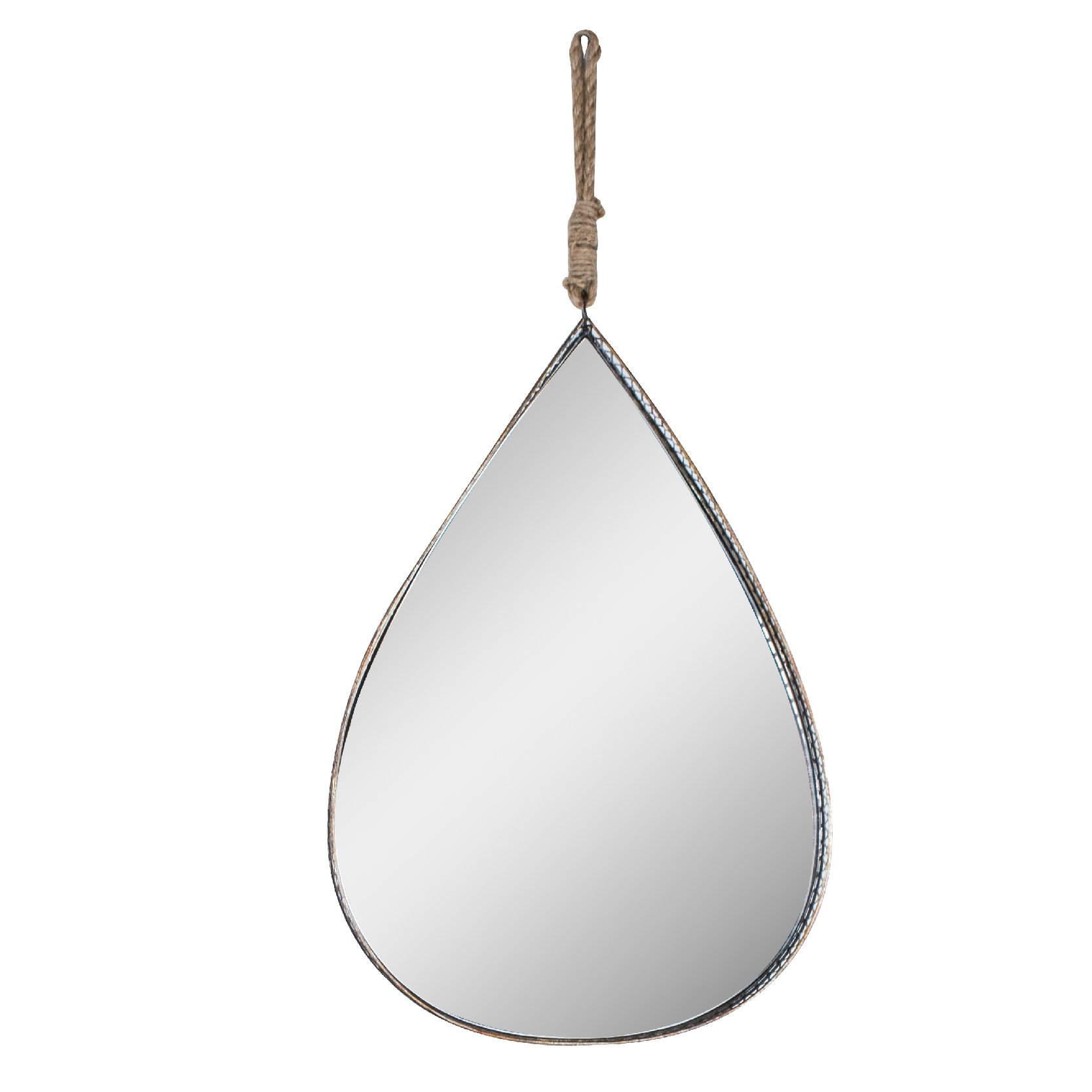 Miroir de salle de bain suspendu en fer pour une toilette vintage