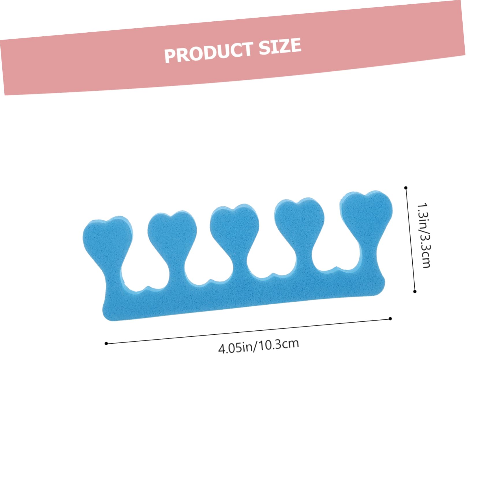 Healvian 90pcs Heart Shape Toe Separators for Nail Art Toe Spreader Tool for Feet Men