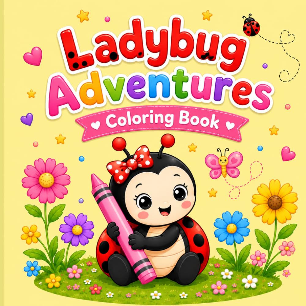 Ladybug Adventures Coloring Book: Color, Relax, and Explore with an Adorable Ladybug