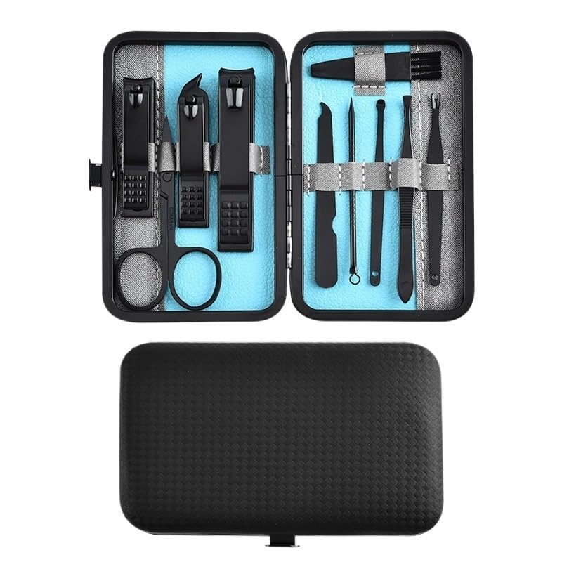 10 Piece Portable Nail Clipper Set for Home Repair Tools Manicure Set Blue