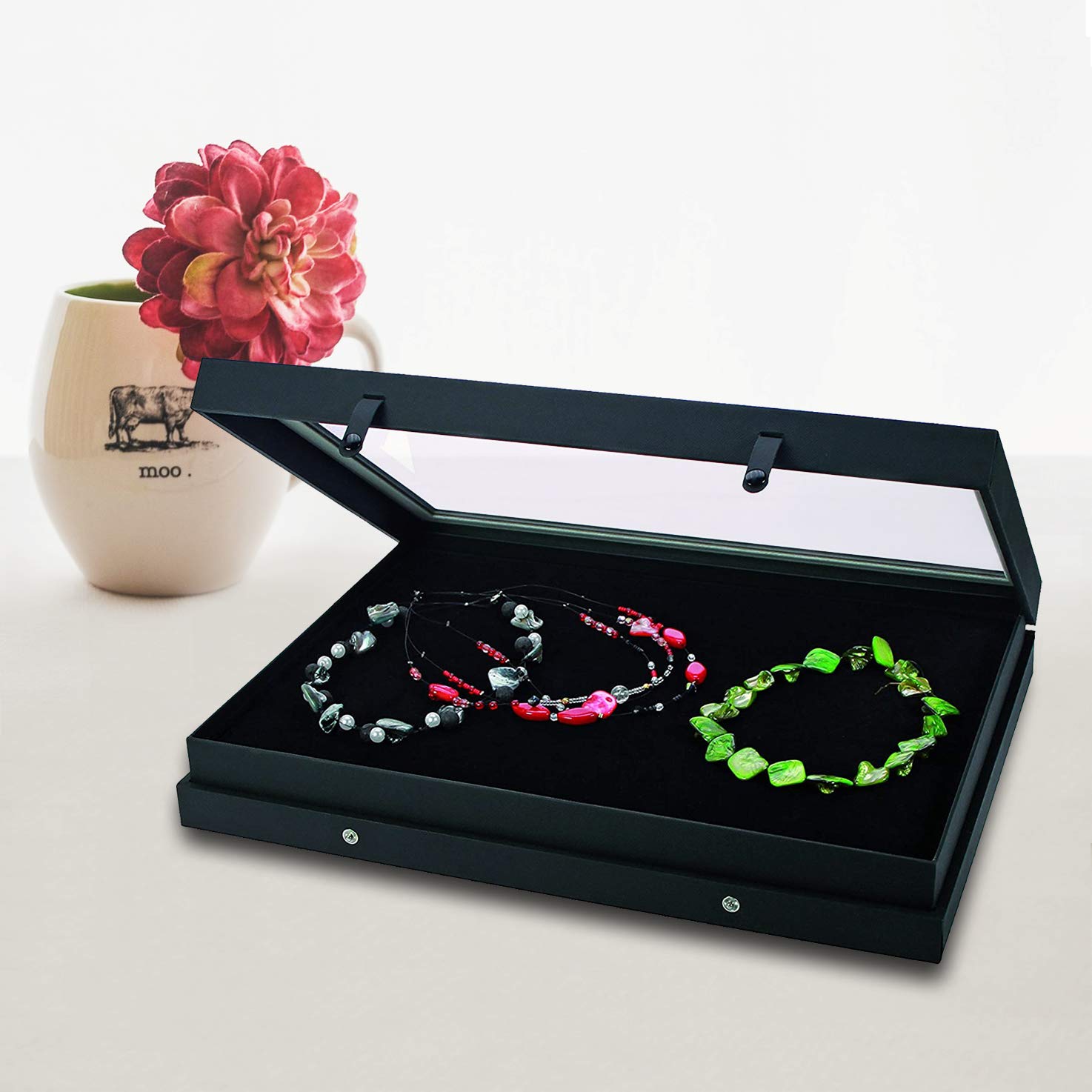 Safe 5678 Verzamelvitrine Black Edition met deksel van echt - Vergelijk