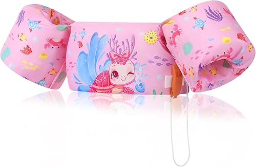 Miniatura 9 de MoKo Toddler Swim Vest for Kids, Swim Arm Band Cartoon Swimming Wings Pool Float Vests Sleeves Shoulder Straps Arm Floaties for Children 25-60 lbs