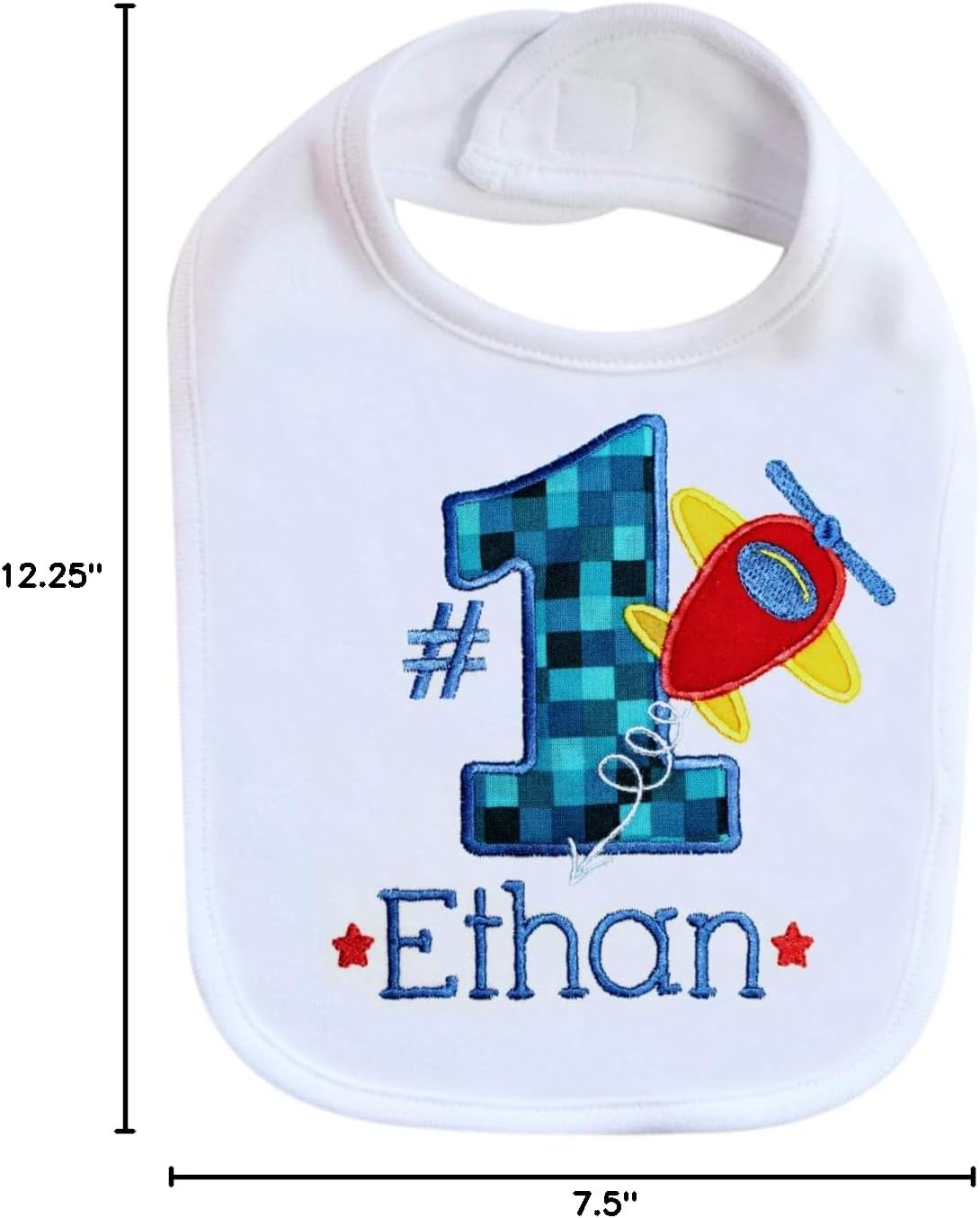 First Birthday Boy Plane Bib - My 1st Birthday Bib Personalized with Custom Name