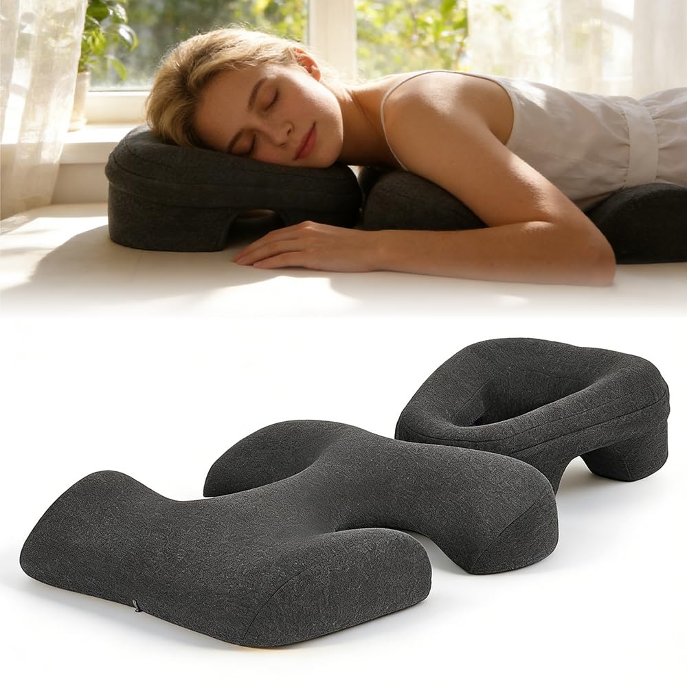 Almohada de Masaje Boca Abajo Espuma Viscoelástica Lavable para Pecho y Abdomen Camilla Viaje SPA