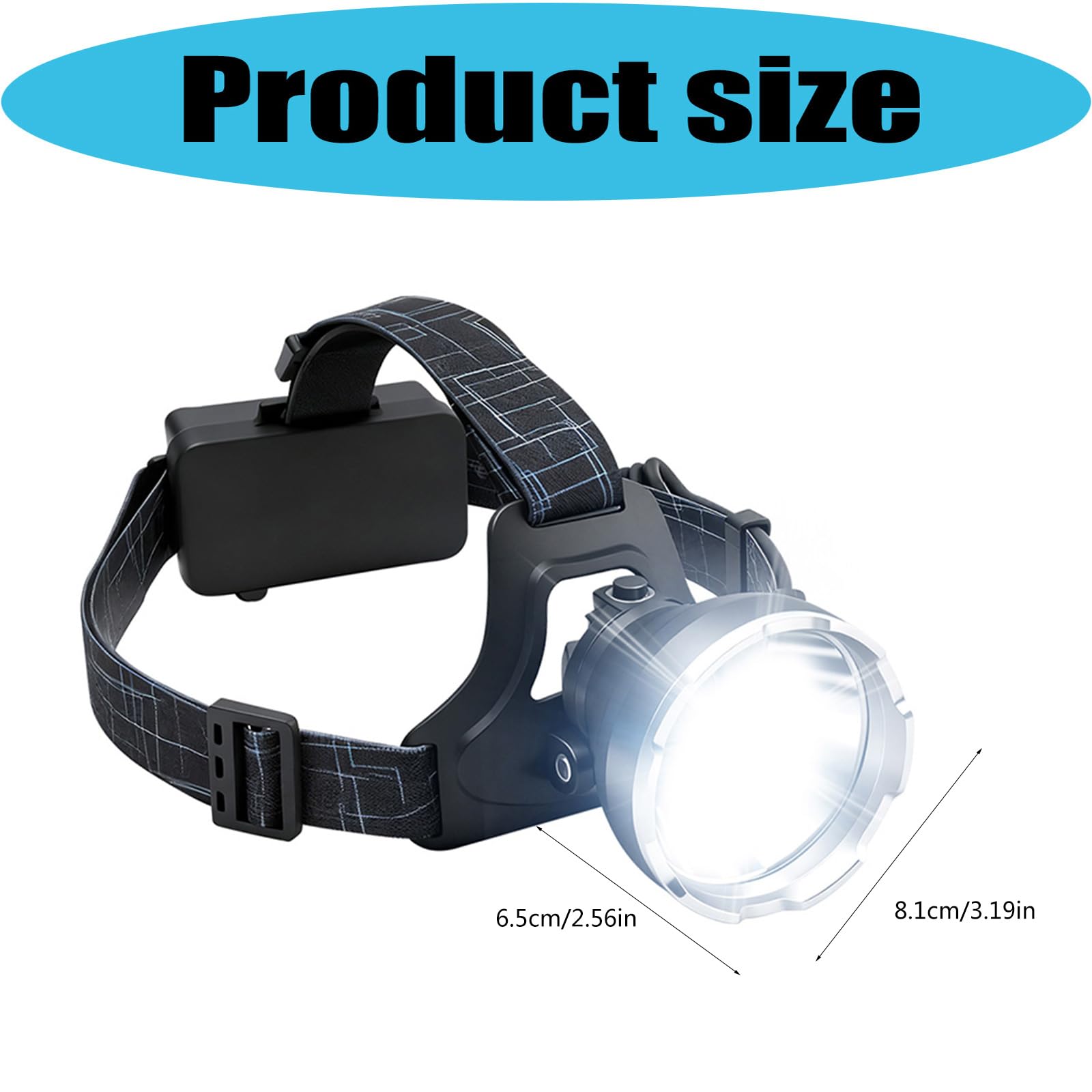 Reflektor LED o dużej mocy z regulowanymi kątami na zewnątrz wodoodporna lampa wędkarska przenośna lampa kempingowa na noc światło zewnętrzne ładowalna latarka czołowa przenośna lampa