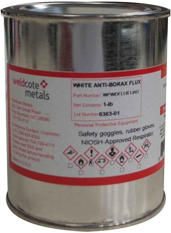 Weldcote Metals AntiBorax Brazing Flux 1Lb. Mig Welding Equipment