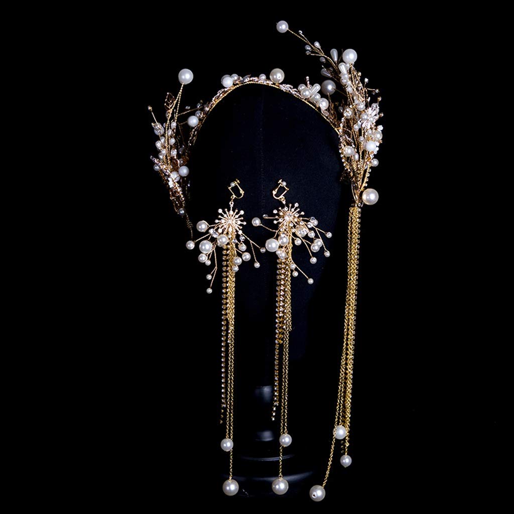 Tassels perles et boucles d'oreilles coiffure de mode pour décoration de shirt
