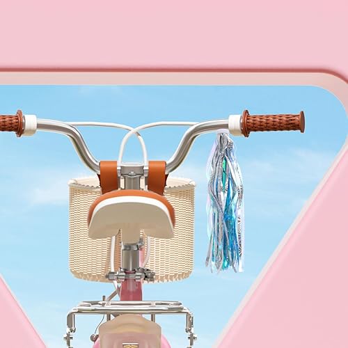 Miniatura 5 de Garneck Borlas con purpurina para bicicleta, cinta para manillar de scooter, cinta para manillar de bicicleta, fácil de fijar a manillares de