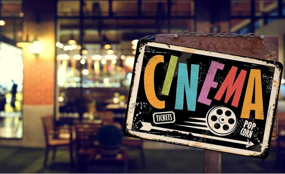 Amazon.co.jp: AOYEGO シネマ ブリキ看板 映画チケット 矢