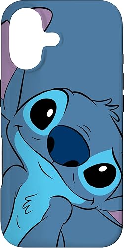 Disney Lilo y Stitch Linda Carátula de Stitch en Color Gris Pizarra para iPhone 17