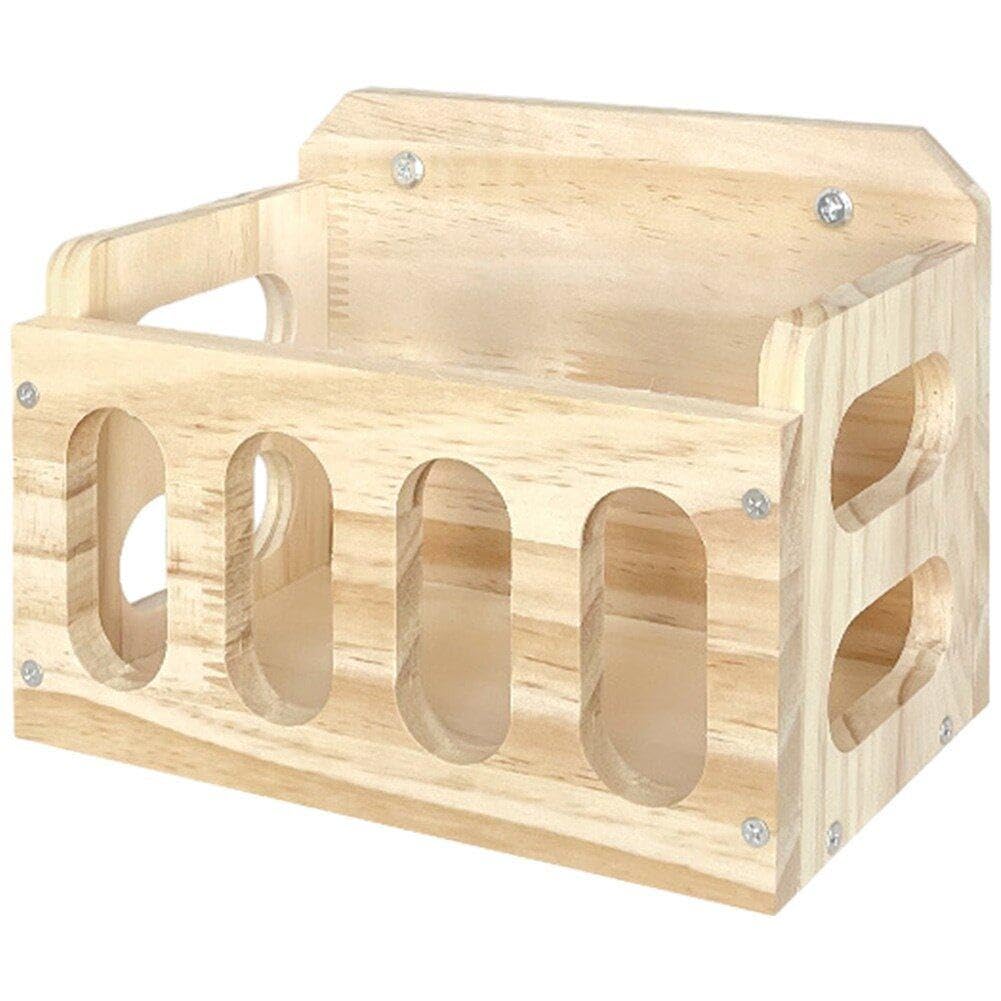 Rack de mangeur de foin de lapin en bois suspendu pour cobayes chinchillas et rongeurs