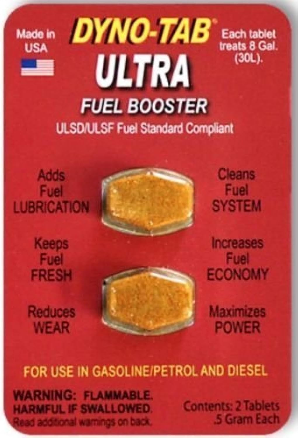 Dyno-tab 45727 Ultra Fuel Booster 2 Tab Card