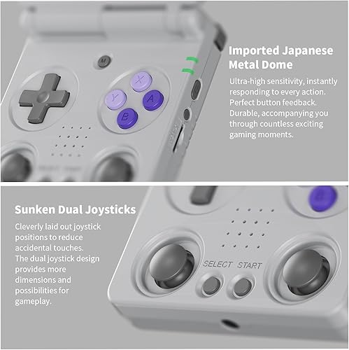 Miniatura 4 de RG34XXSP - Consola de juegos de mano retro RG34XX SP consola de juegos retro con 64G precargados más de 5000 juegos, batería de 3300 mAh, soporte