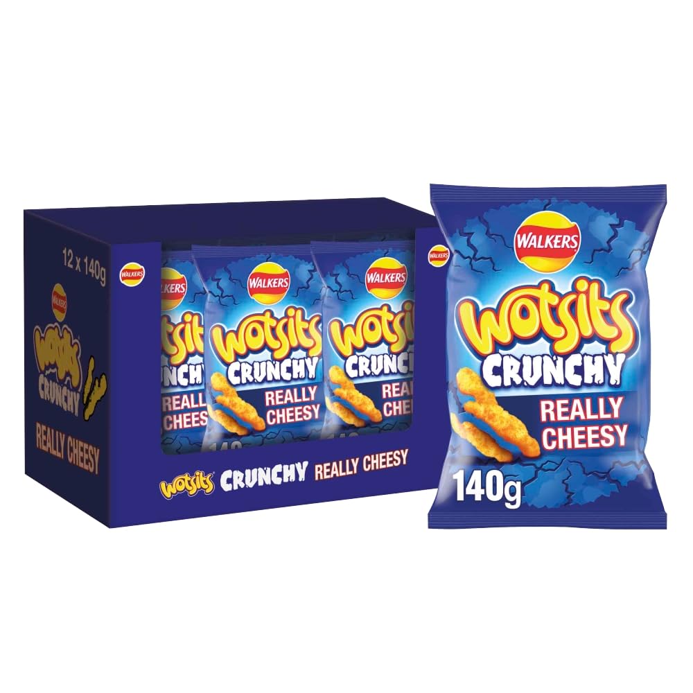 Walkers Wotsits Crunchy Really Cheesy Snacks Crisps 140 g
