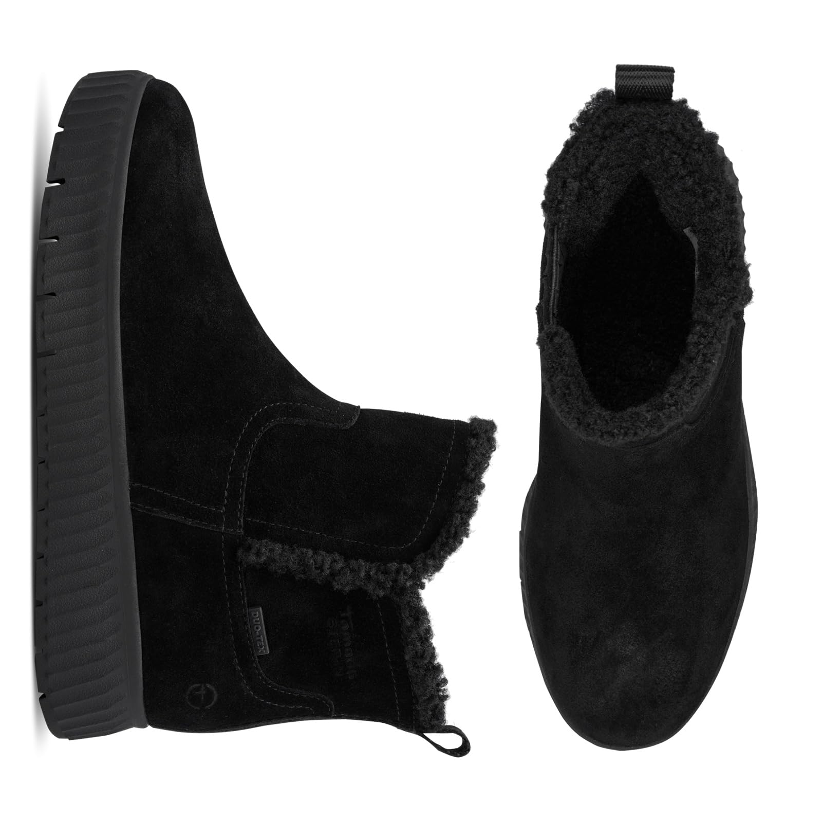 Tamaris Damen WIDE FIT Stiefelette aus Leder Step-In, Black, 40 – Ansicht 3
