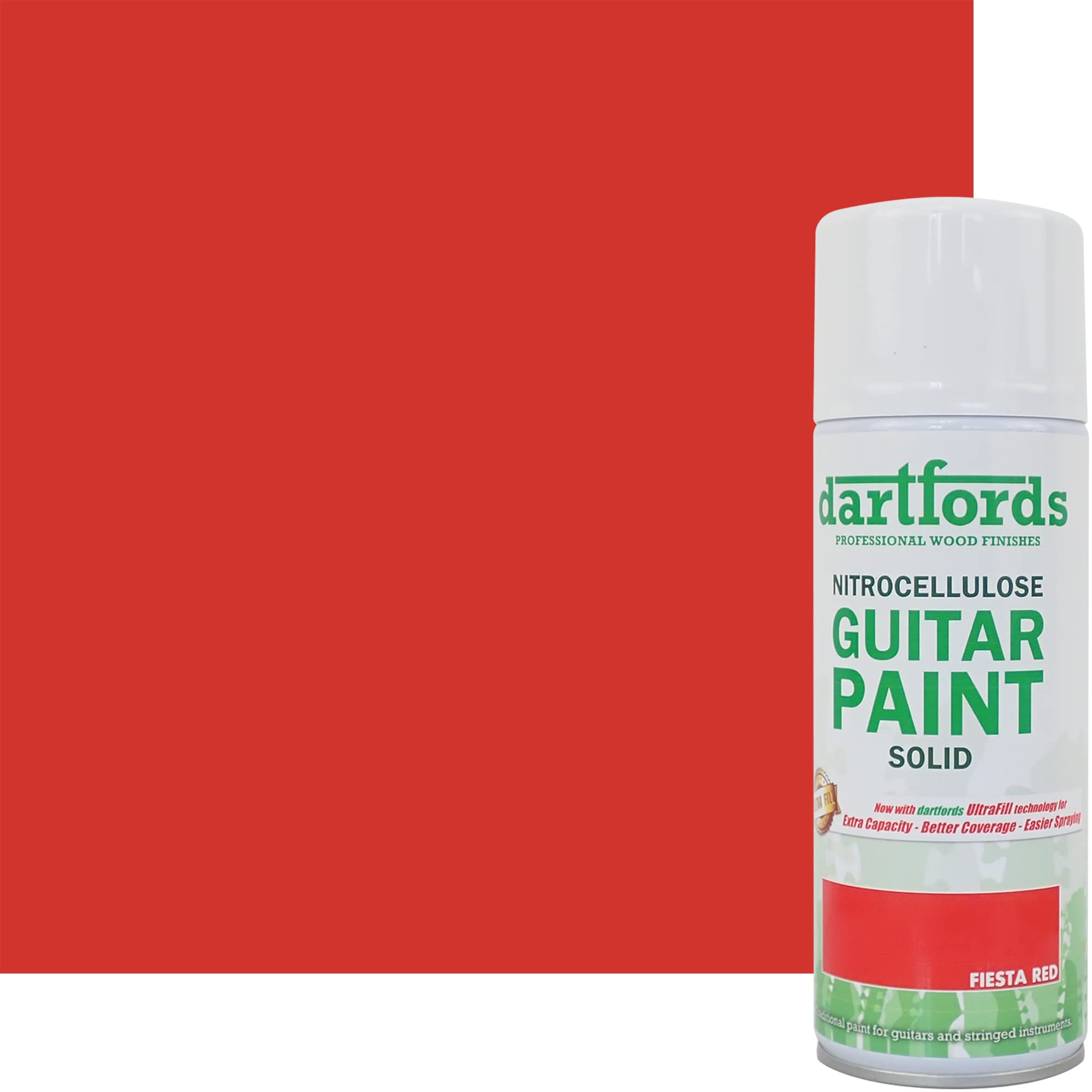 Fiesta Red Nitrocellulose Guitar Paint 400ml Aerosol