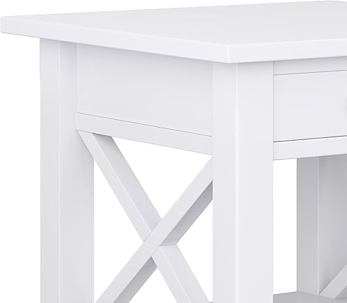 Miniatura 139 de SIMPLIHOME Kitchener Mesa consola – Mesa de sofá de madera maciza de 47 pulgadas de ancho en color blanco, mesa de almacenamiento contemporánea para