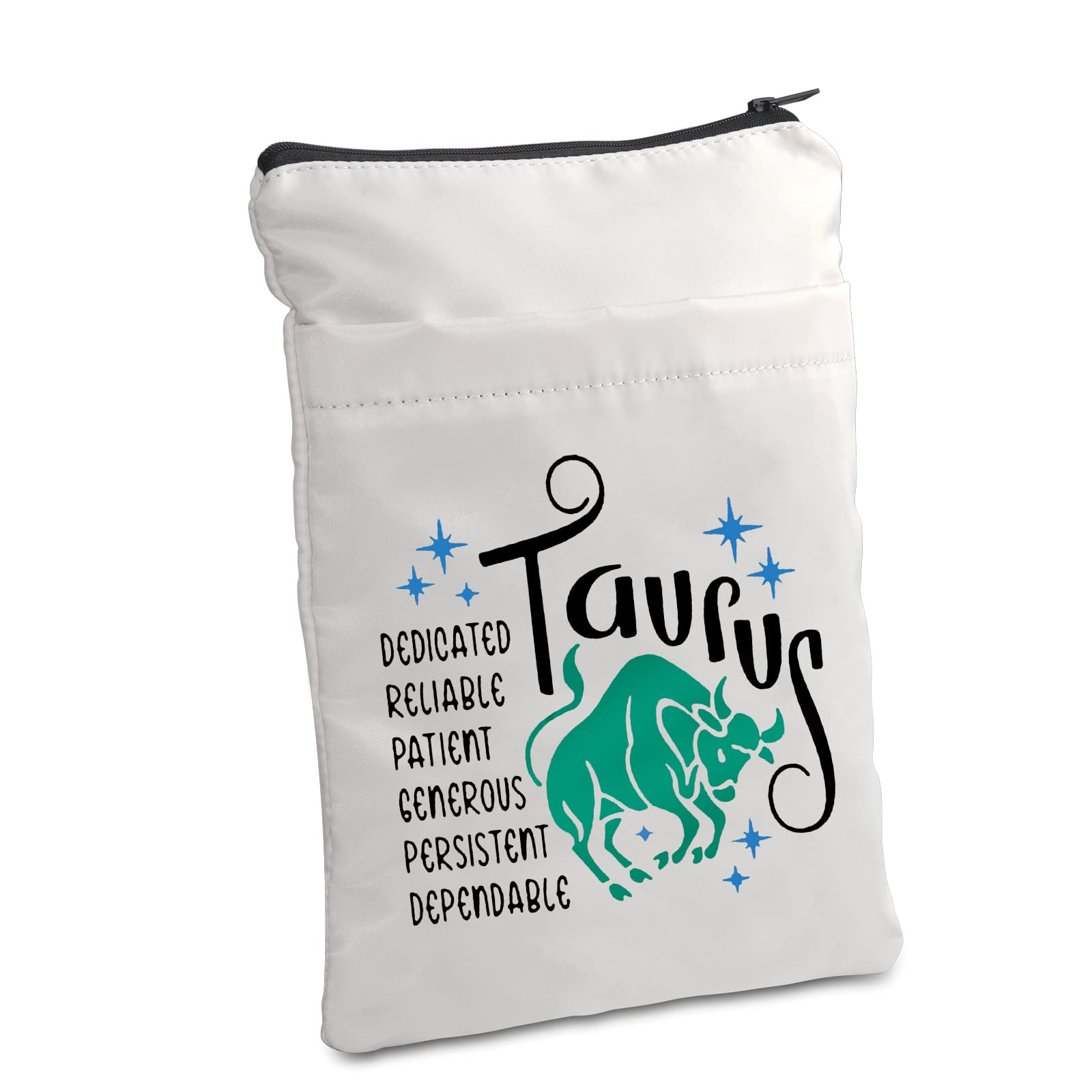 BLUPARK Zodiac Sign Book Sleeve Horoscope Book Covers for Paperbacks 12 Constellation Birthday Gift for Astrology Lover (Taurus)