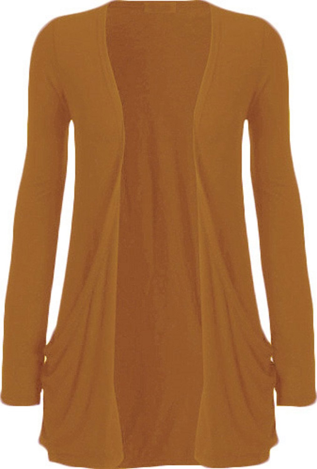 WearAll Ladies Long Sleeve Boyfriend Cardigan Womens Top - Mustard - 20/22