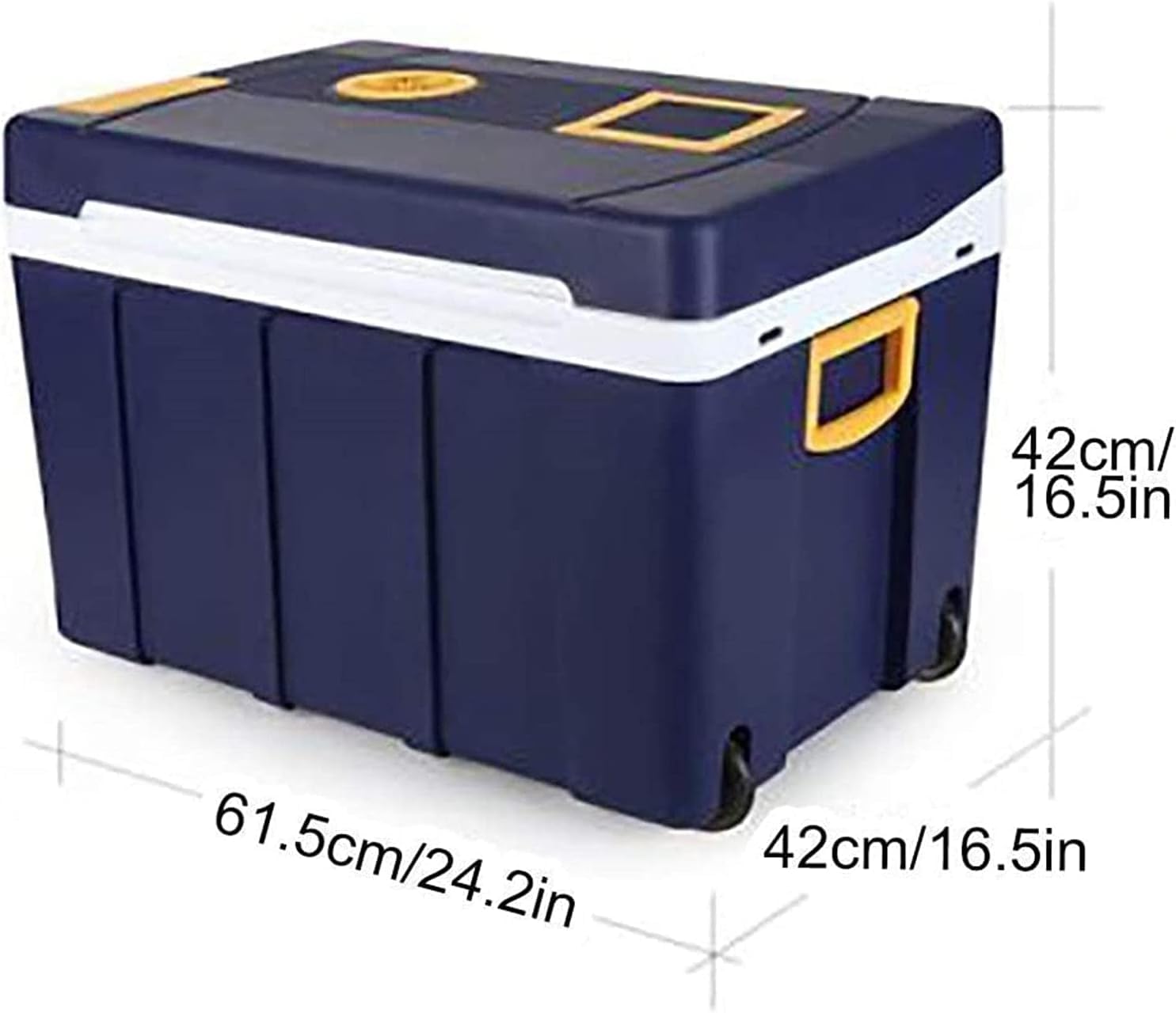 Mini refrigerador de refrigeración de Gran Capacidad, 50L, refrigerador, Calentador y refrigerador montado en vehículo eléctrico, Fuente de alimentación de 12V CC/220V CA CC