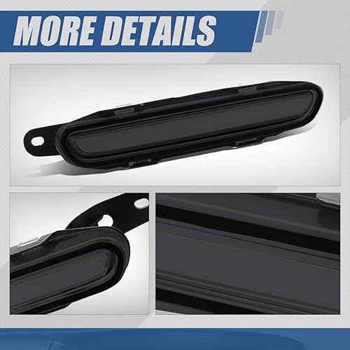 Miniatura 5 de Auto Dynasty Barra LED 3D Tercera lente ahumada 3 tercera luz de freno trasera lámpara de parada central compatible con Dodge Charger LX 06-10
