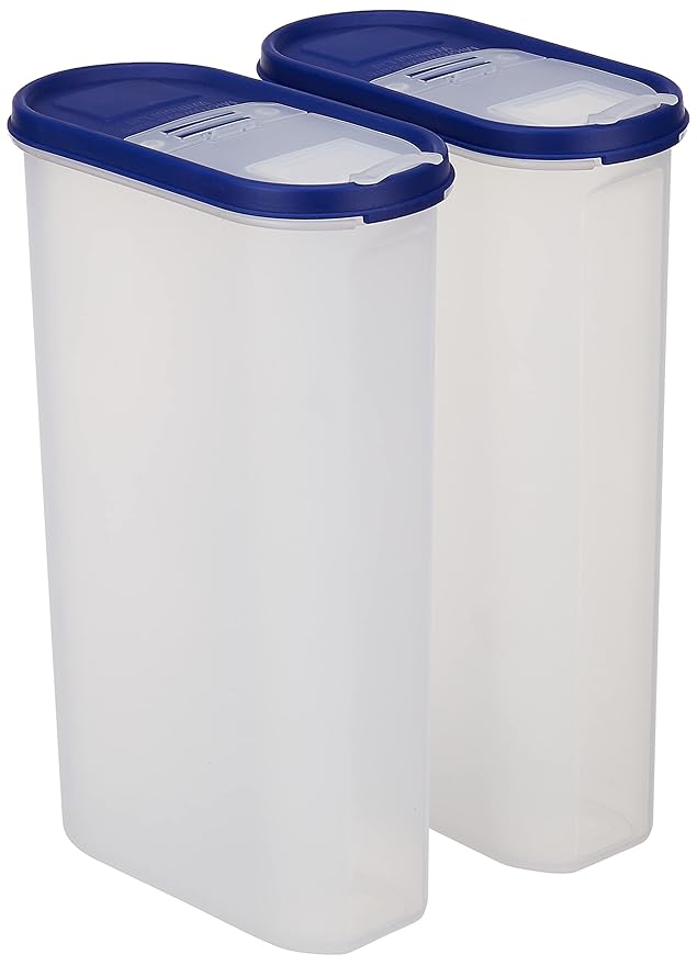 Solimo Modular Plastic Container and Dispenser, Set of 2 (3000 Ml Each) - Blue