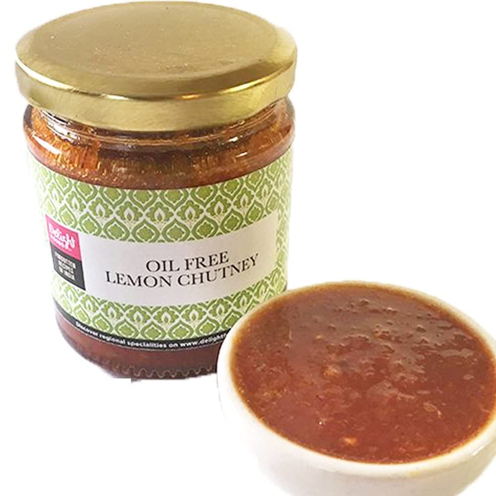 Chutney de citron Delight Foods sans huile pot de 200g