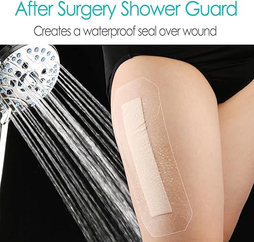 Miniatura 10 de Vendajes adhesivos transpirables para heridas para reemplazo de rodilla de 4 x 6 pulgadas, parches de gasa con bordes, puntadas, cortes
