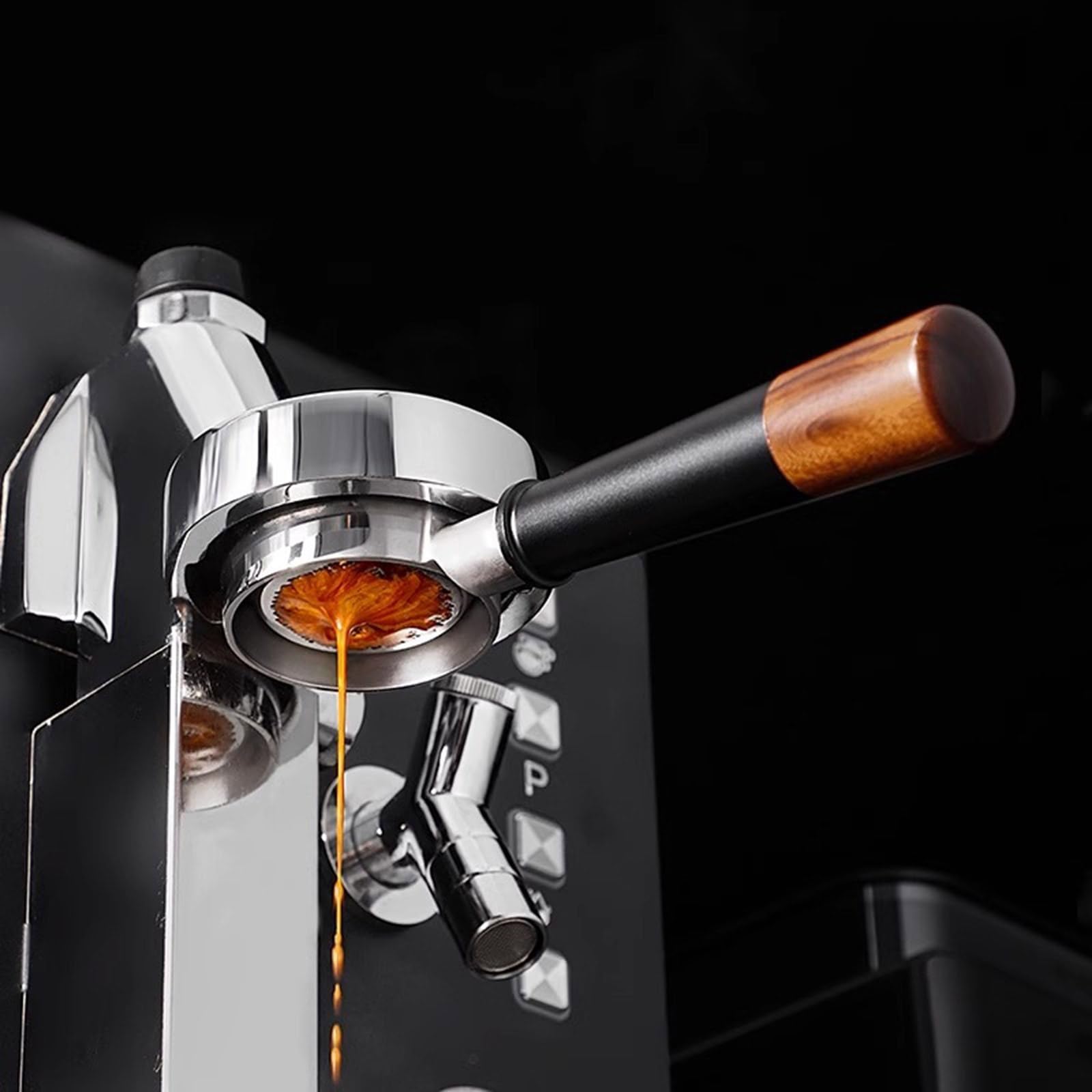Edelstahl Siebträger, professioneller für Espressomaschinen, bodenloser Filterhalter für Kaffeeliebhaber, Küchen Kaffeezubehör