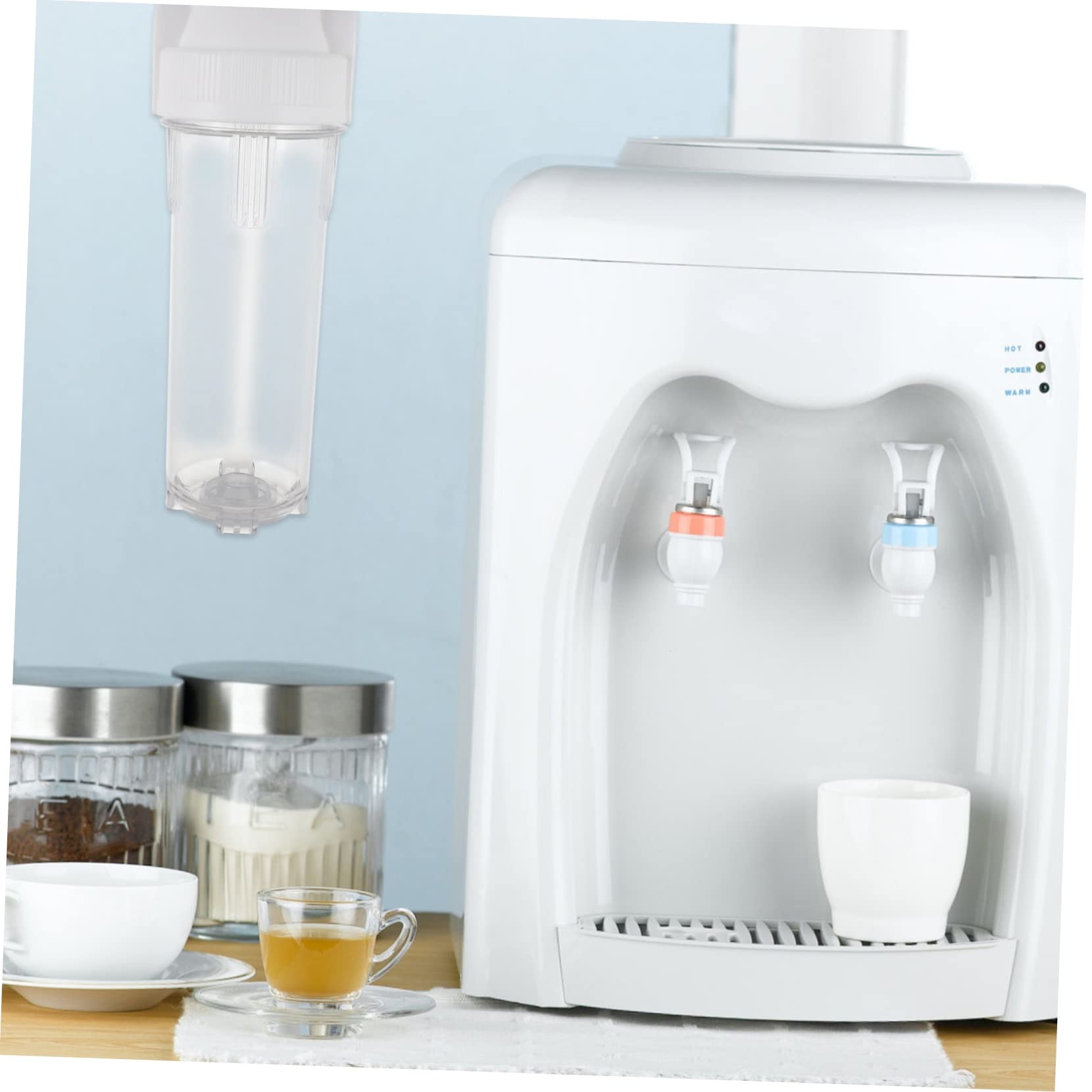 Bouteille Filtrante 10 Pouces Antidéflagrante, Filtre à Eau Maison, Installation Facile, pour Robinet Cuisine, Pet et Pp