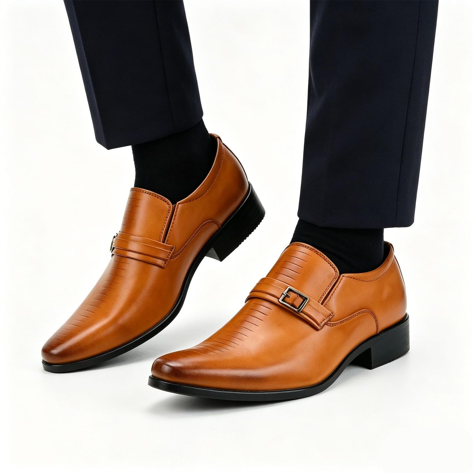 Zapatos De Vestir para Hombre Cómodos Zapatos Oxford De Piel Sintética Mocasines Ligeros De Vestir para La Oficina Bodas Y La Iglesia