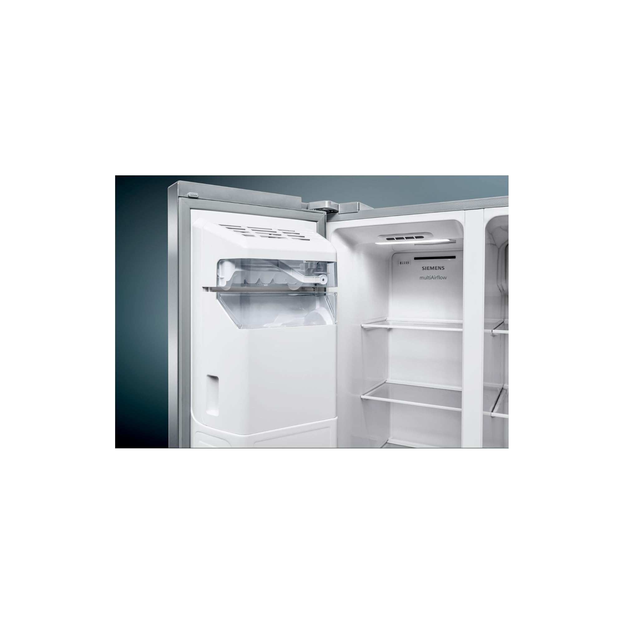 Siemens KA93GAIEP iQ500 Frigorífico con puerta lateral Side-by-Side americana, 323 kWh/año, 560 l, noFrost, iluminación interior LED, superCooling, superFreezing