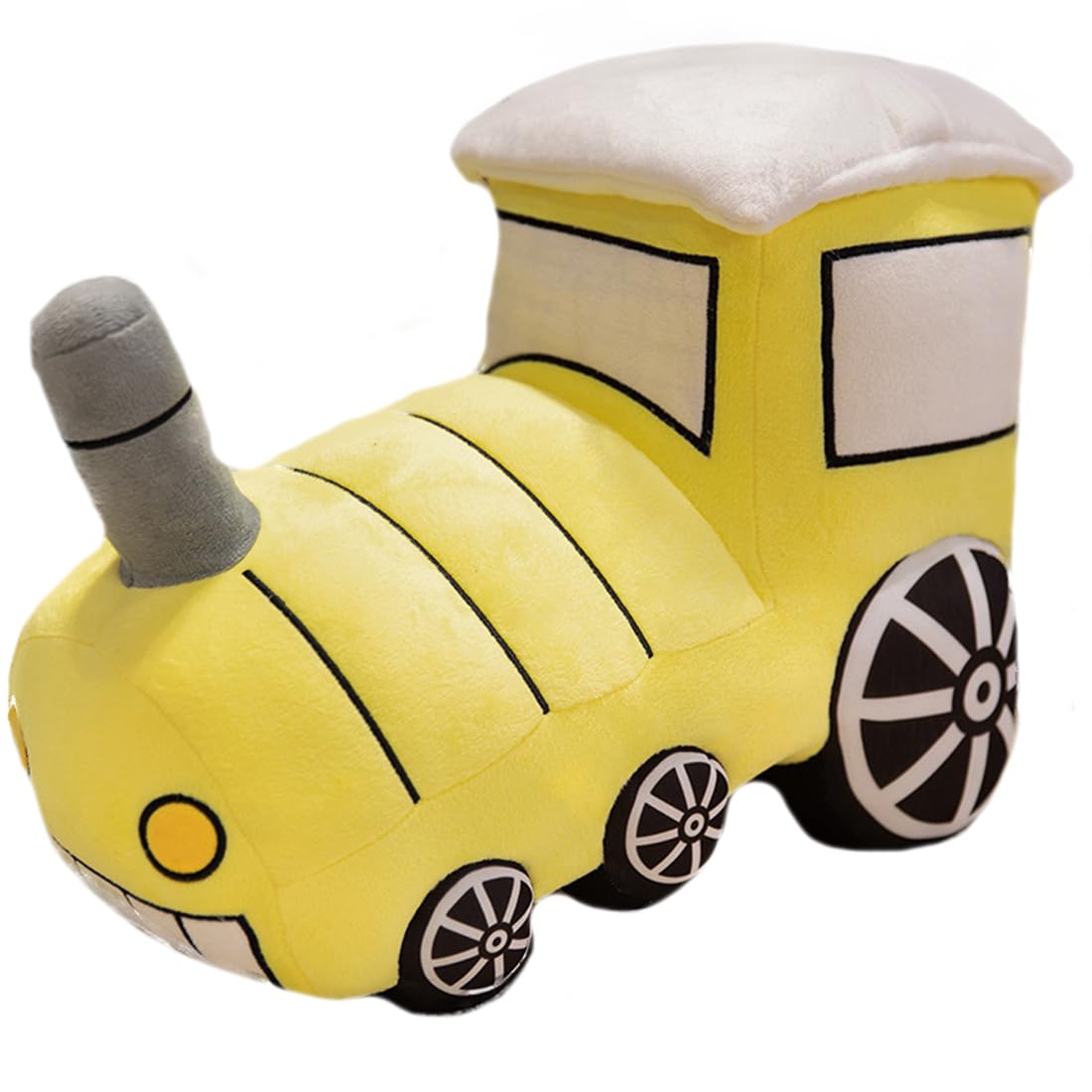 ELAINREN Cuddly Yellow Train Plush Pillow Soft Stuffed Locomotive Toy Simulation Plushie Choo-Choo Gifts/ 13.7Inch