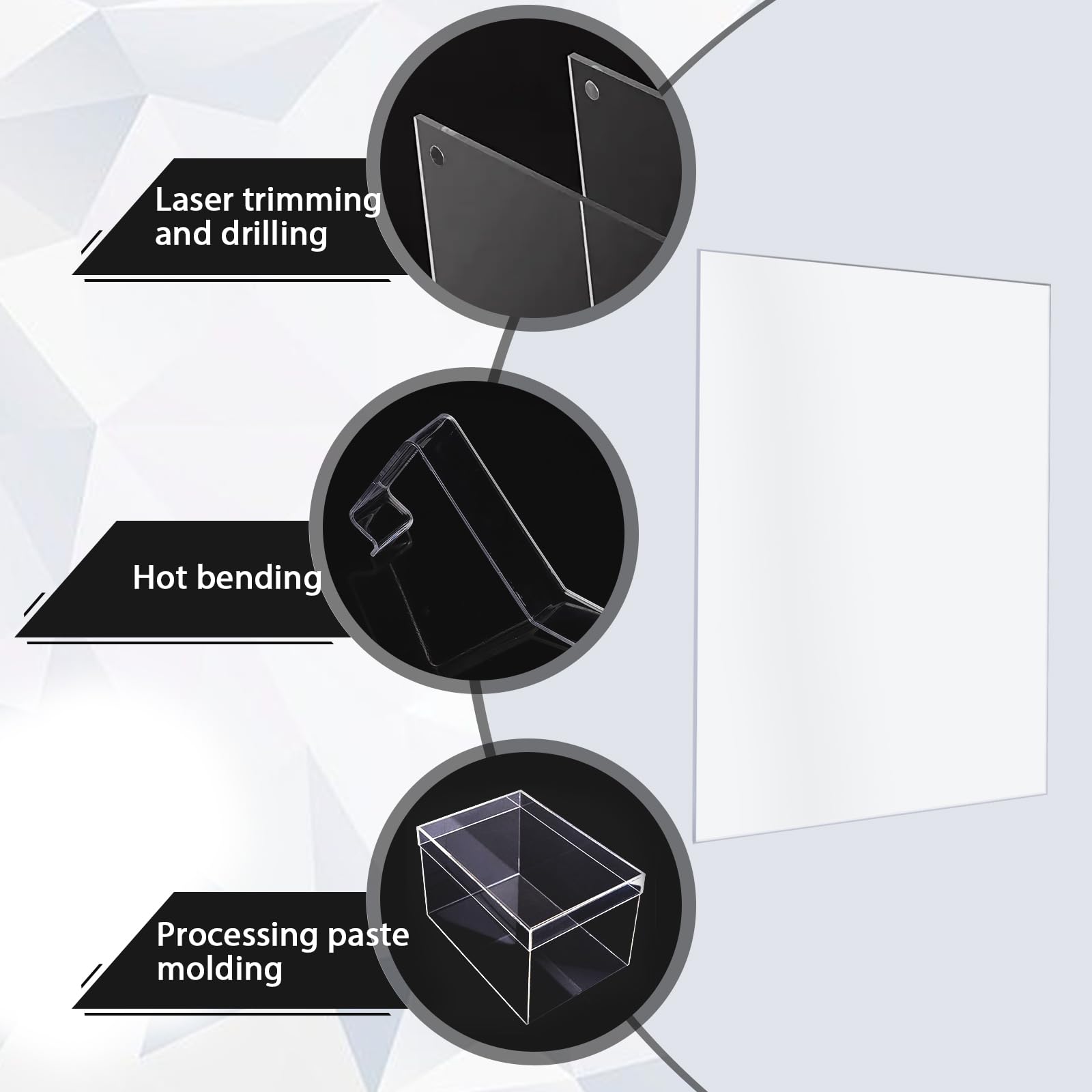6 Acrylplatten 2 Mm Transparent – 13x18 Cm, Klares Plexiglas Für Bilderrahmen, Tischschilder, Malerei & DIY-Projekte