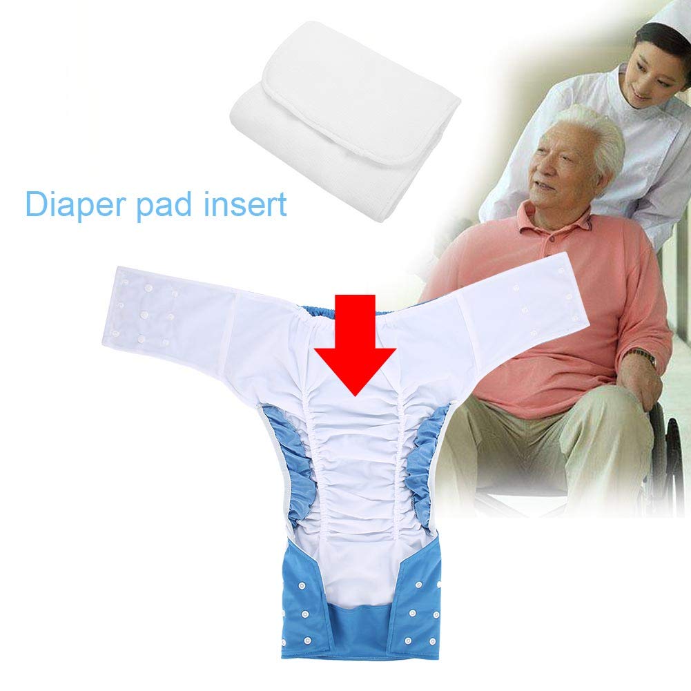 Couche-culotte Réglable pour Adulte contre L'incontinence, Couvre-couche Lavable pour Adulte (Bleu foncé)
