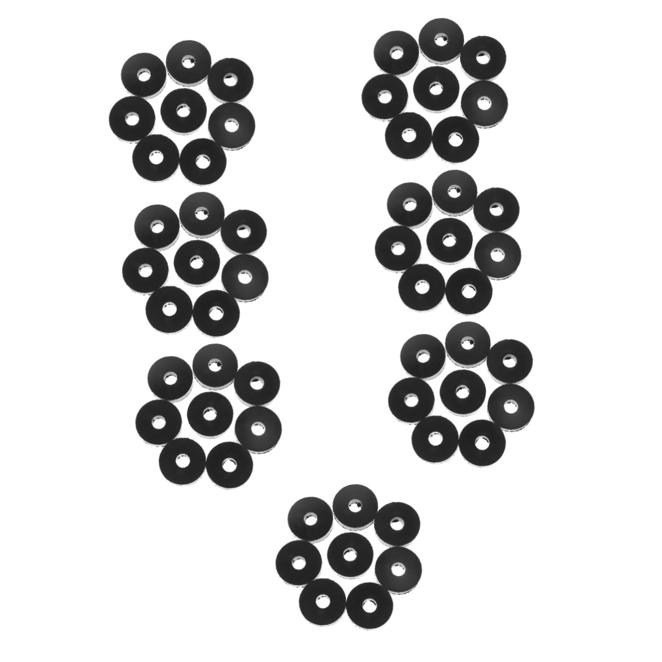 SOLUSTRE 56piezas Grommets De Goma Antivibración Arandelas De Caucho Para Aislamiento y Soporte Para Uso Industrial Jardín