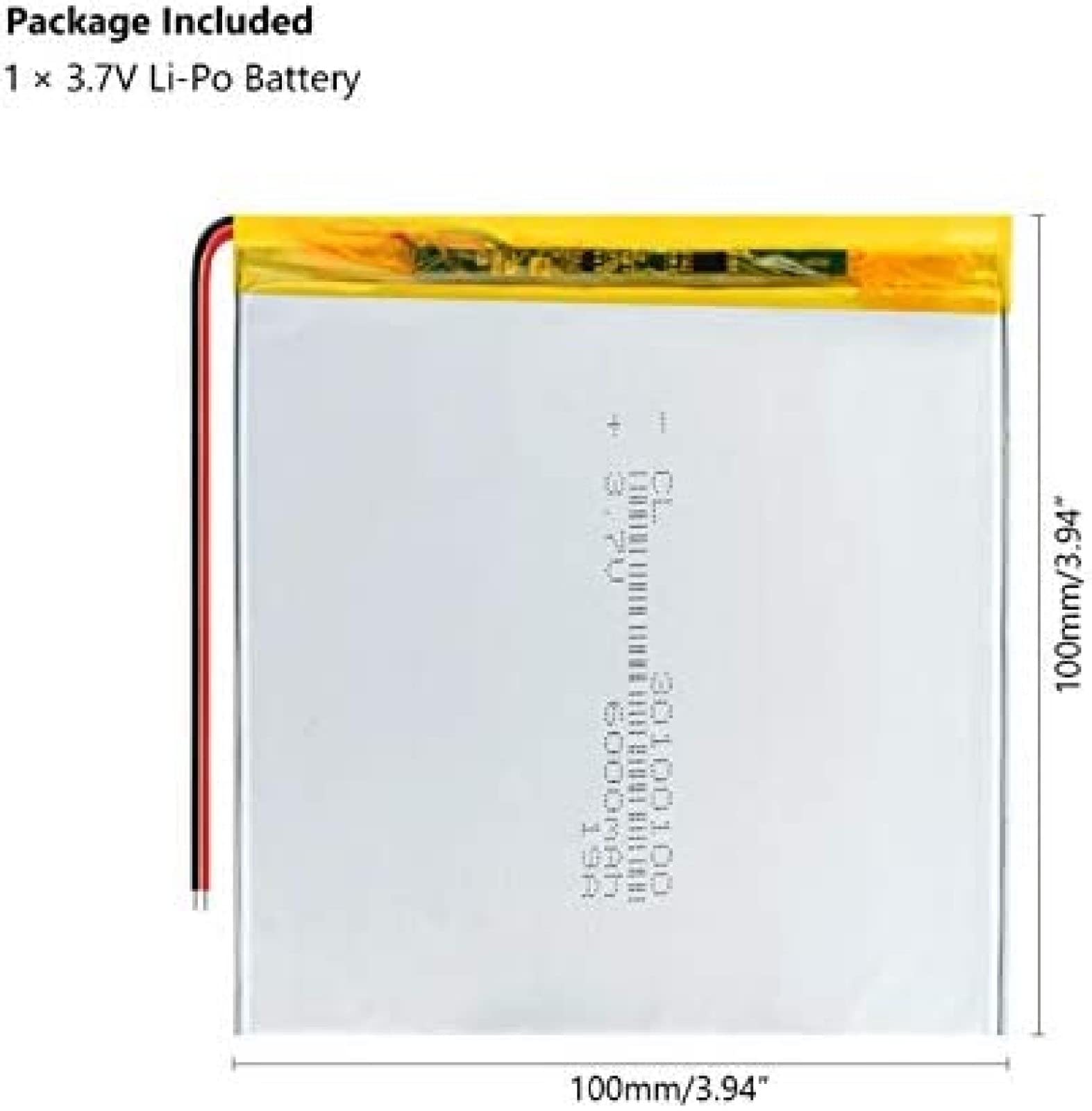 Amazon | 3.7v 30100100 6000mah バッテリー、リチウムポリマー