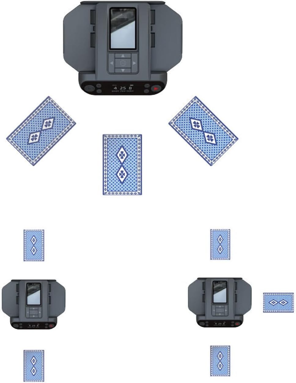 Automatic Card Dealer Machine,Automatic Card Shuffler and Dealer 2-in-1,Eletric Shuffling and Dealing Machine,360° Rotating Smart Dealing,for Poker, UNO, Blackjack, and Texas Hold'em.