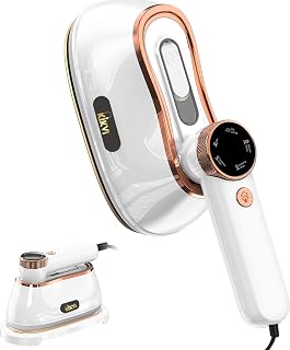 Iron for clothes, Steamer for Clothes & Iron 2in1,Steam Iron for Travel Ironing foldable steamer cloth dryer,portable handheld garment drying,1200W Travel Steam Iron,5 Modes LCD,180ml for 20 Min Steam - Amazon product rated Grade A