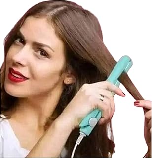 مكواة فرد الشعر الصغيرة مسطحة من السيراميك، محمولة للصفر بلون تركواز