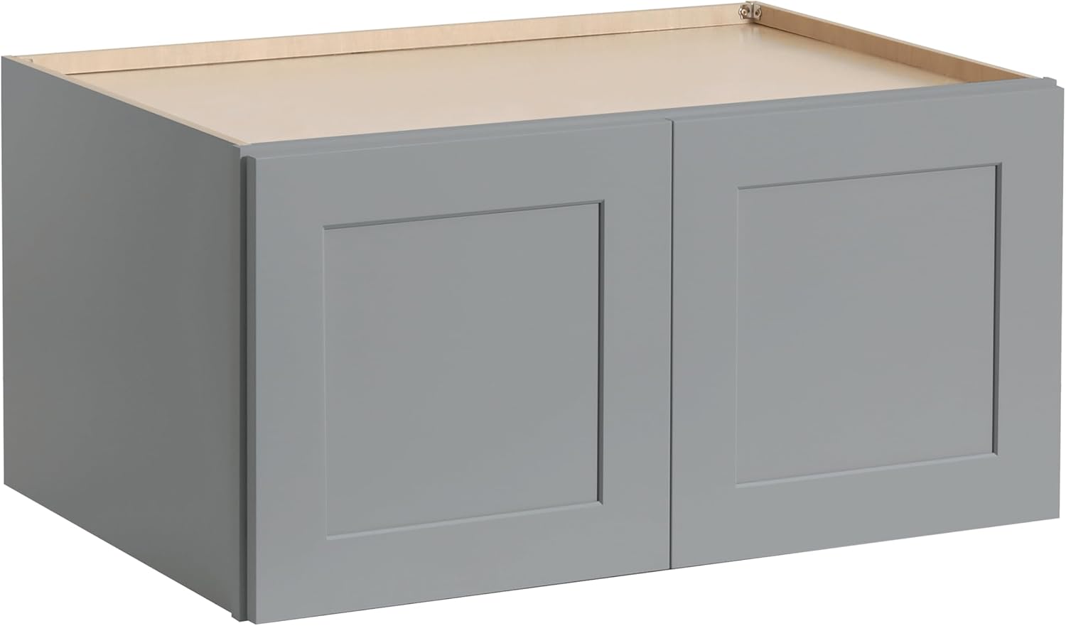 Solid Wood Wall-Mounted Cabinet Shaker Style Refrigerator Wall Kitchen Cabinet, Storage Cabinet for Kitchen Bathroom Garage (Charcoal Black, 33" W x 24" D x 24" H)