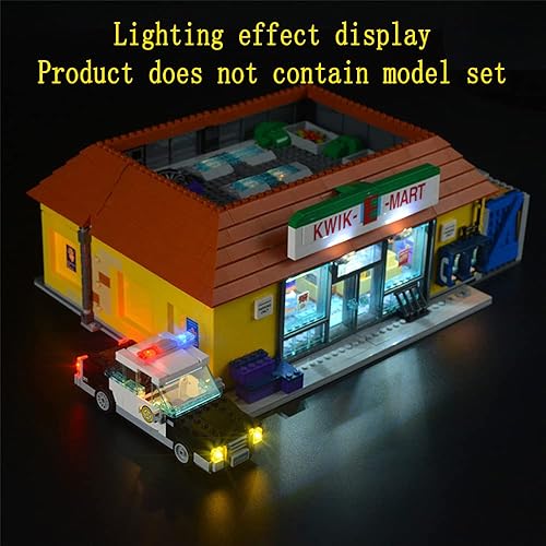 Miniatura 5 de Kit de luz LED compatible con Lego The Kwik-E-Mart - Juego de iluminación para los Simpsons 71016 modelo de construcción (juego de modelos no