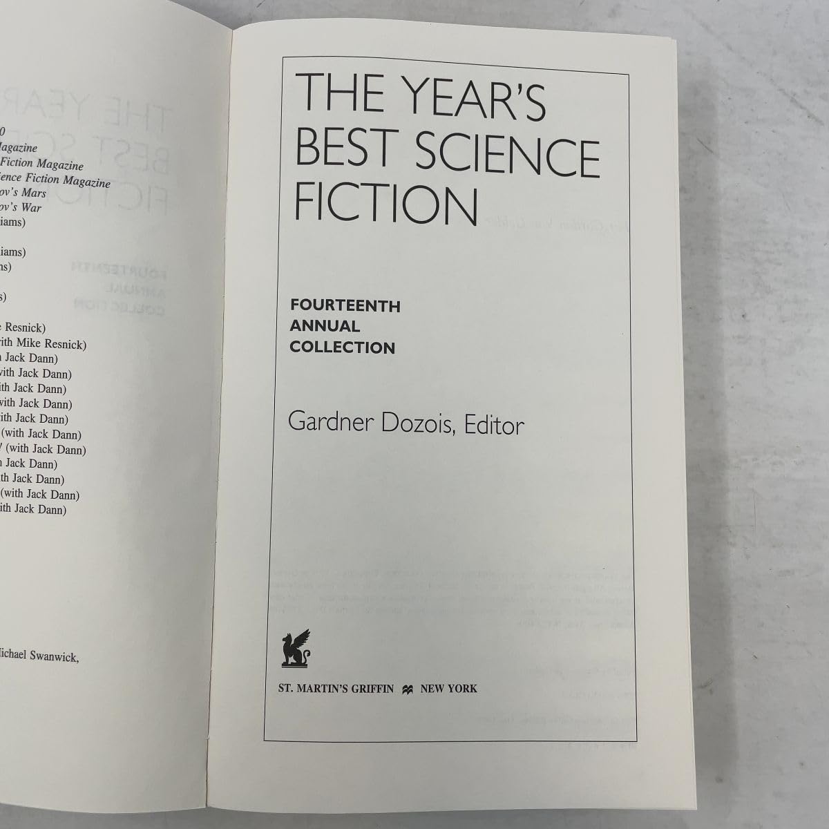 The Year's Best Science Fiction: Fourteenth Annual Collection