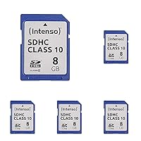 Intenso Scheda di memoria SDHC da 8 GB, Classe 10 (Confezione da 5)