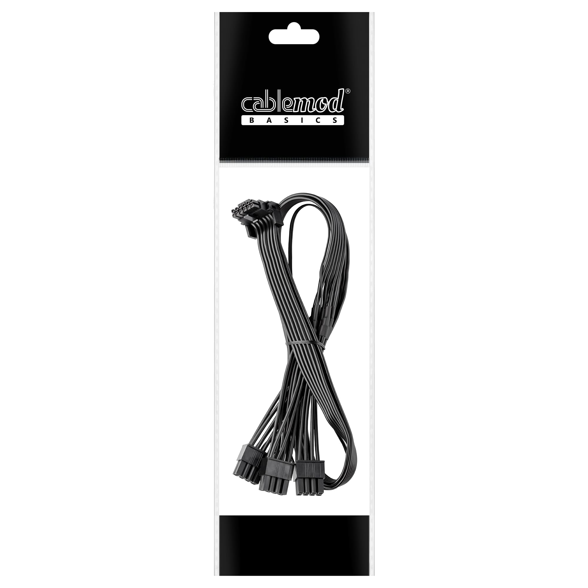 CableMod Basics E-Series 12VHPWR 90 Degree StealthSense PCI-e Cable for EVGA - Variant B Black 16-pin to Triple 8-pin 60cm product thumbnail 5