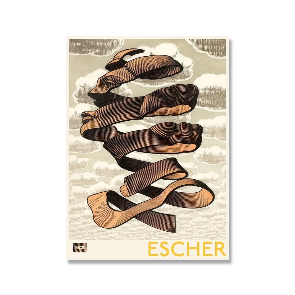ヴィンテージ M.C. Escher ”もう一つの世界” ポスター　エッシャー ヴィンテージ M.C. Escher ”もう一つの世界” 額入りポスター