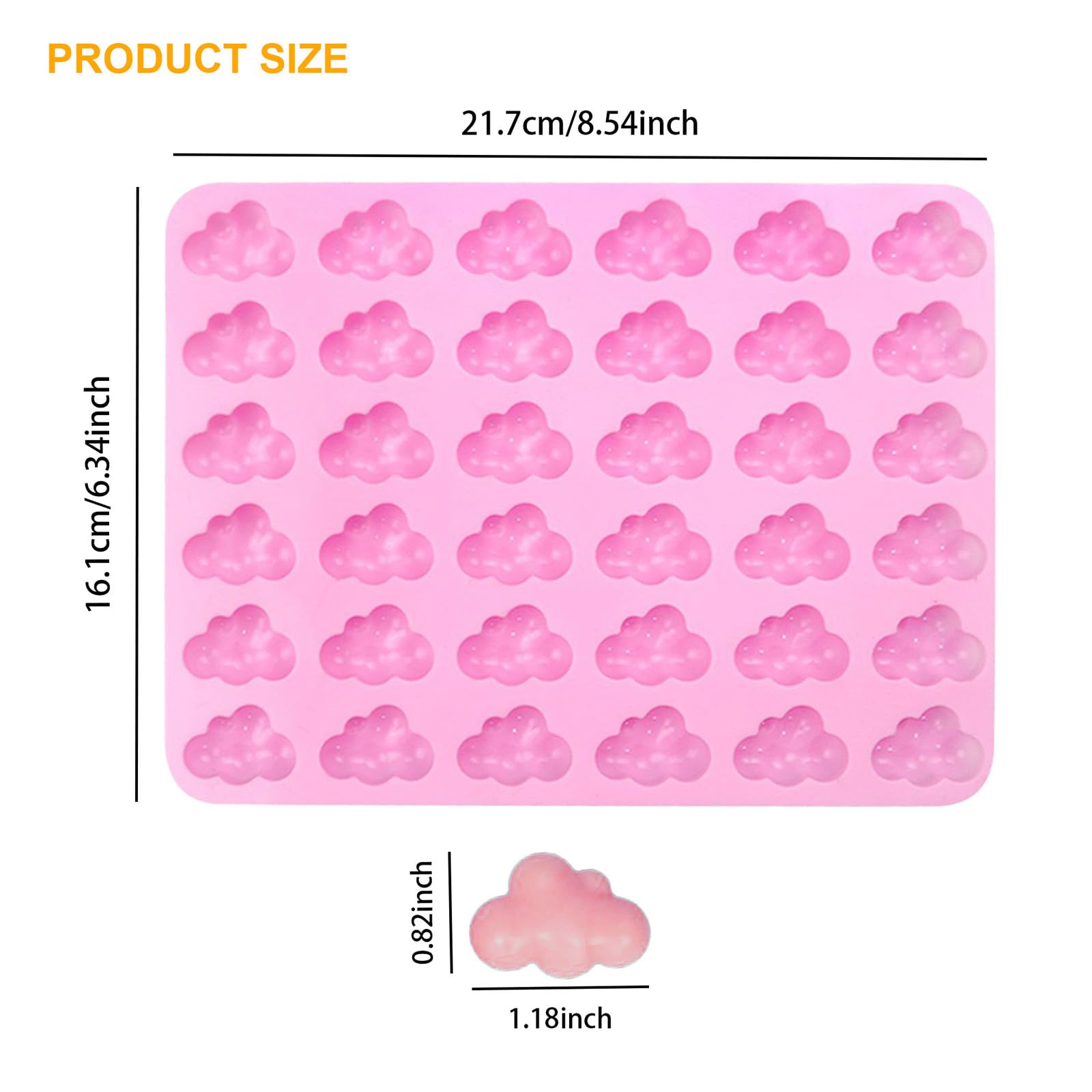 Moule Silicone Chocolat Nuages - 2 Tailles Pour Chocolats, Biscuits Et Gourmandises Faciles à Démouler