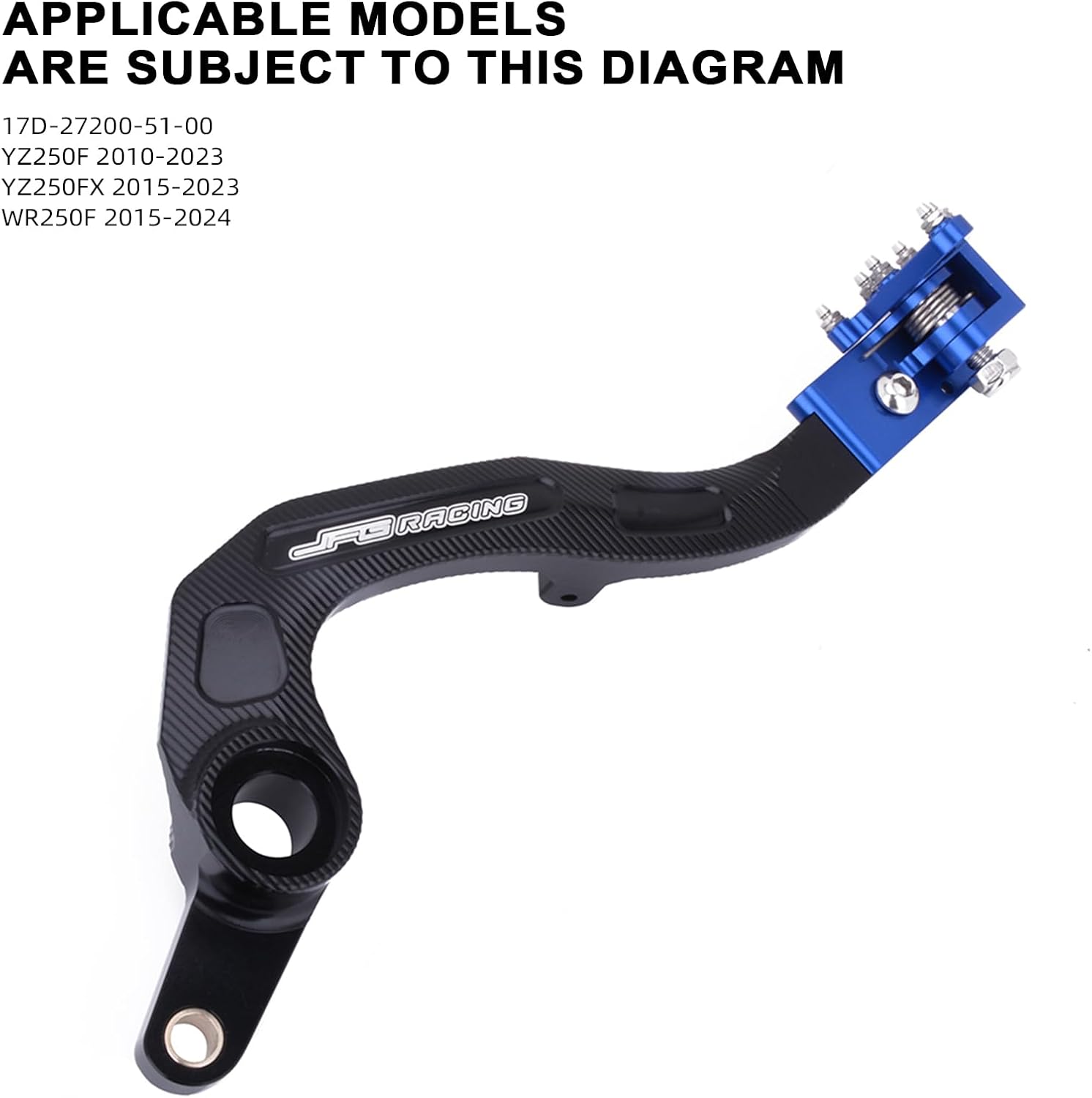 JFG Racing Dirt Bike Rear Brake Foot Pedal Lever,CNC Dirtbike Barke Lever for YZ250F 2010-2023/YZ250FX 2015-2023/WR250F 2015-2023 - Blue