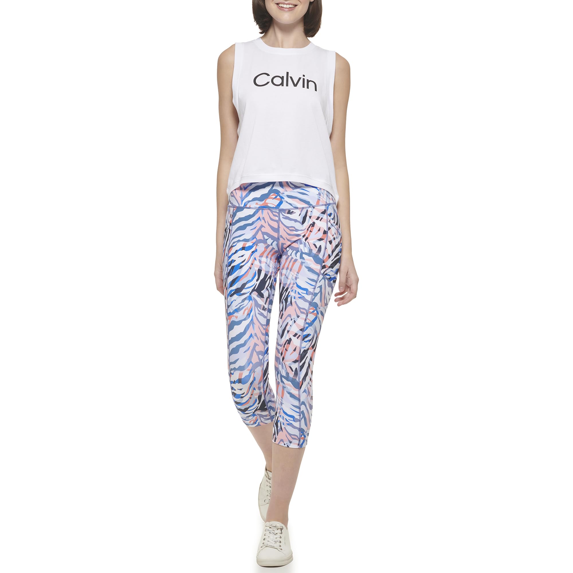 Calvin Klein Printed High Waisted Leggings Pantaloni Donna